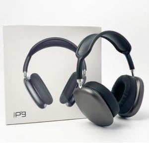 5 Years Warranty P9 On-Ear Bluetooth Headphones with Mic – Wireless Max Headset, Deep Bass, Hands-Free Calling, Comfortable Fit, Compatible with All Bluetooth Devices (Black)