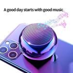 Mini Boost 4 Bluetooth Speaker 4D Mini Electroplating Round Steel Speaker - Multicolor - Pack of 1