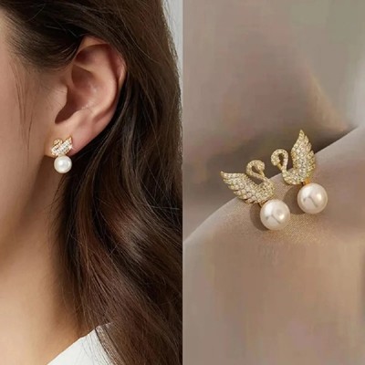Swan studs Earings for women