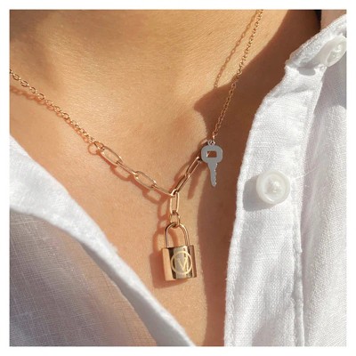 Link and Lock RoseGold Women Necklace